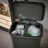 Мусорное ведро Ikea Knockla 25л / Пластик / Тёмно-серый photo 3