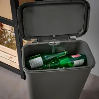 Мусорное ведро Ikea Knockla 50л / Пластик / Тёмно-серый photo 2
