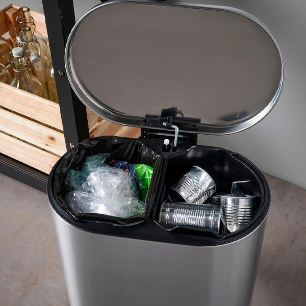 Coș de gunoi Ikea Stabben 20l / Inox / Silver photo 3