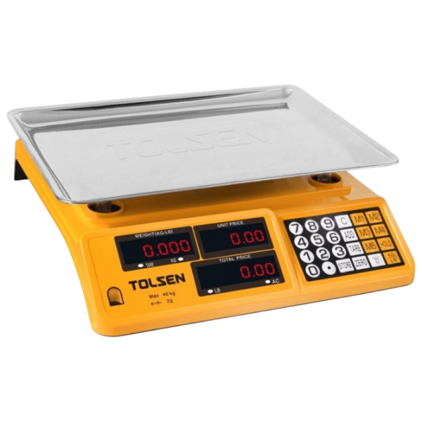Торговые весы Tolsen 35200 40 кг / Оранжевый photo 1