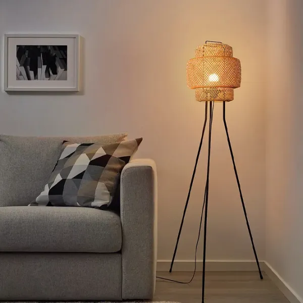 Lampadar Ikea Sinnerlig Lemn natural / E27 photo 4