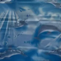 Шторка для ванной Aquaplus 9021-B8 180 x 180 см / Полиэстер / Синий