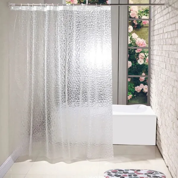 Perdea de duș Aptel AG655A 200 x 180 cm / PEVA / Transparent photo 3