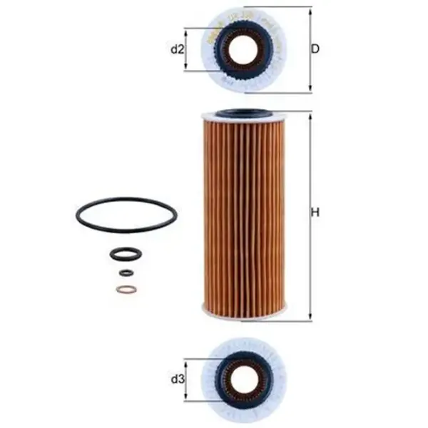 Масляный фильтр Mahle OX 368D1 MHL-OX 368D1 photo 2