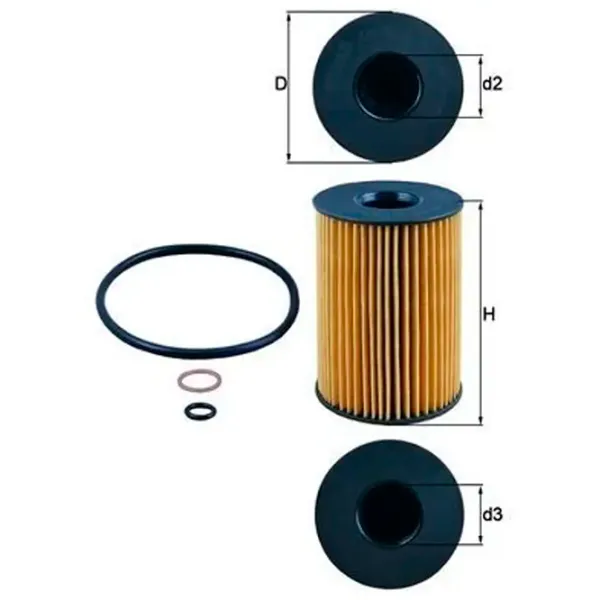 Масляный фильтр Mahle OX 353/7D MHL-OX 353/7D photo 3