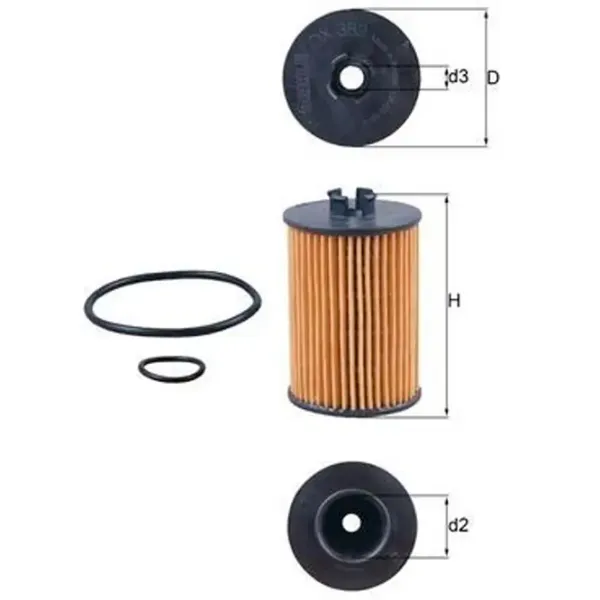 Масляный фильтр Mahle OX 382D MHL-OX 382D photo 2 Масляный фильтр Mahle OX 382D MHL-OX 382D photo 2