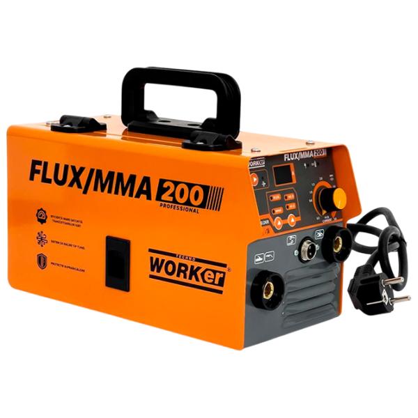 Aparat de sudat Technoworker FLUX/MMA 200 220 V cu electrod (MMA) / Orange photo 1