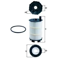 Filtru de ulei Mahle OX 350/4D MHL-OX 350/4D photo 2