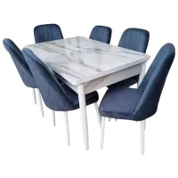 Set masă și scaune Magnus Modern V18 Dreptunghiulară / PAL / Gray