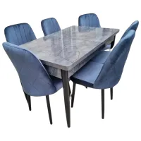 Set masă și scaune Magnus Modern V18 Dreptunghiulară / PAL / Anthracite