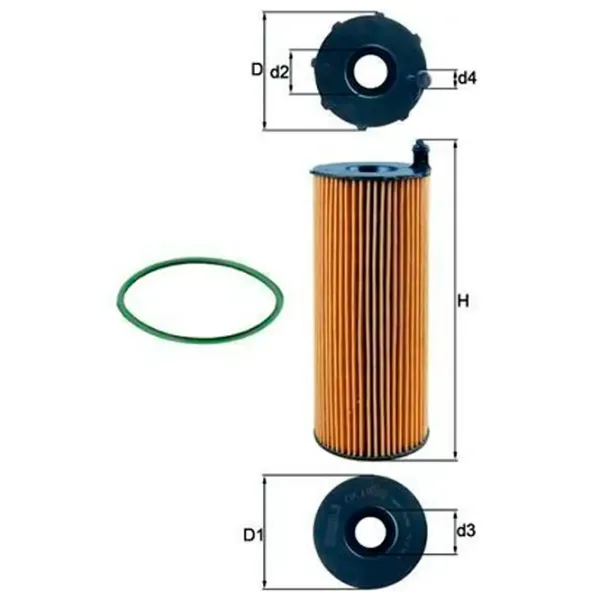 Масляный фильтр Mahle OX 196/3D MHL-OX 196/3D photo 2