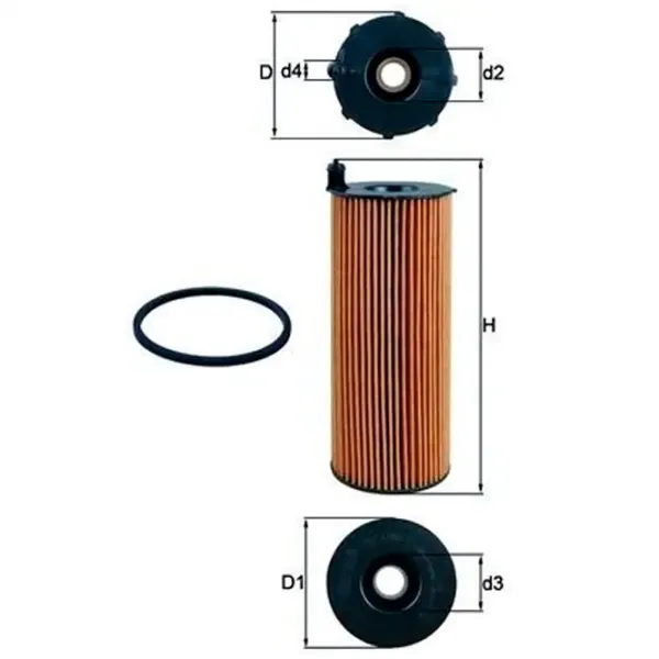 Масляный фильтр Mahle OX 196/1D MHL-OX 196/1D photo 2