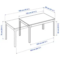 Set masă și scaune Ikea Ekedalen/Odger Dreptunghiulară / Lemn / Oak photo 2