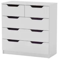 Comodă KompaniT 2+3М 82.8 x 81 x 38 / LPAL / Nimfeia Alb