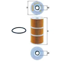 Filtru de ulei Mahle OX 389/1D MHL-OX 389/1D photo 2