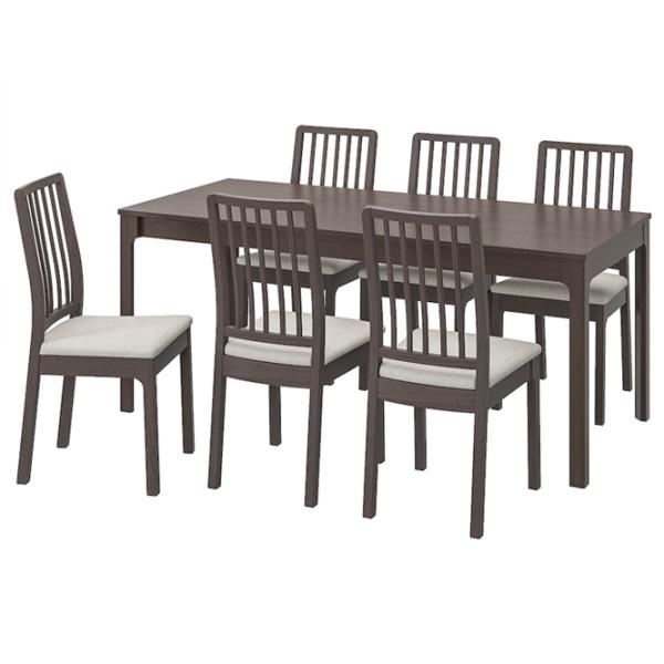 Обеденные стол со стульями Ikea Ekedalen/Orrsta Прямоугольная / ДСП / Коричневый photo 1