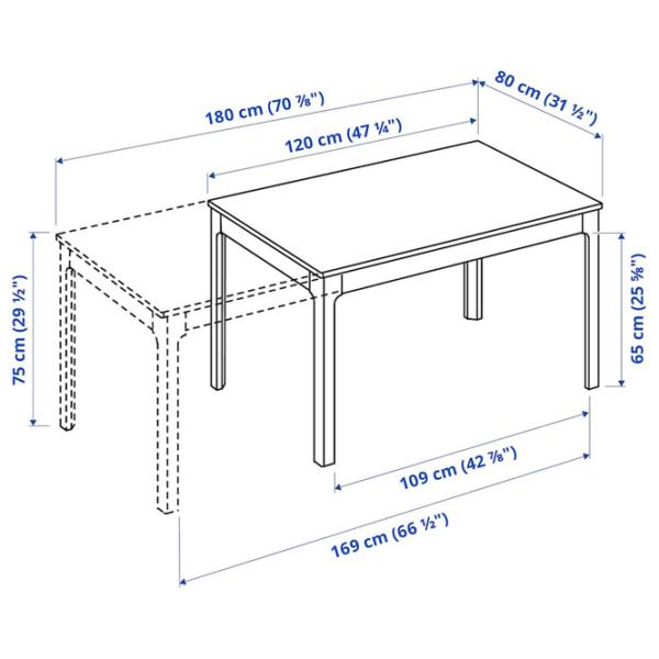 Обеденные стол со стульями Ikea Ekedalen/Orrsta Прямоугольная / ДСП / Коричневый photo 2