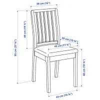 Set masă și scaune Ikea Ekedalen/Orrsta Dreptunghiulară / PAL / Brown photo 3