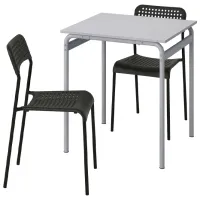 Обеденные стол со стульями Ikea Grasala Квадратная / ДСП / Серый