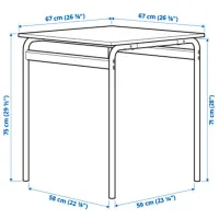 Set masă și scaune Ikea Grasala Pătrată / PAL / Gray photo 5