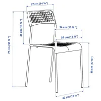 Set masă și scaune Ikea Grasala Pătrată / PAL / Gray photo 6