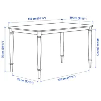 Set masă și scaune Ikea Danderyd/Ingolf/Hallarp Dreptunghiulară / MDF / White photo 2