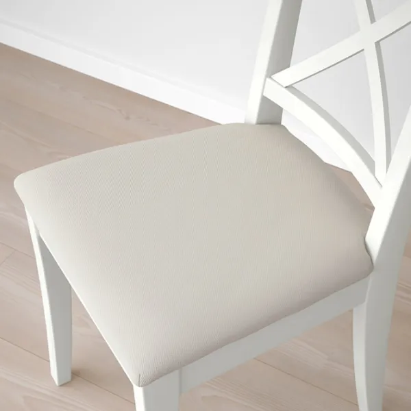 Обеденные стол со стульями Ikea Danderyd/Ingolf/Hallarp Прямоугольная / МДФ / Белый photo 5