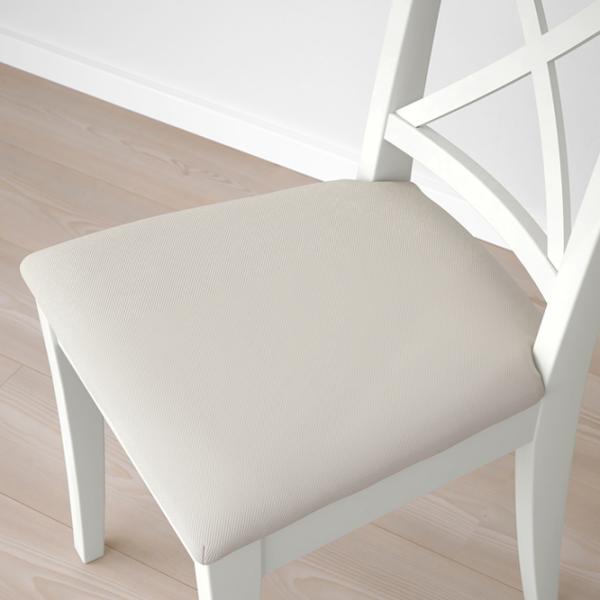 Обеденные стол со стульями Ikea Danderyd/Ingolf/Hallarp Прямоугольная / МДФ / Белый photo 5