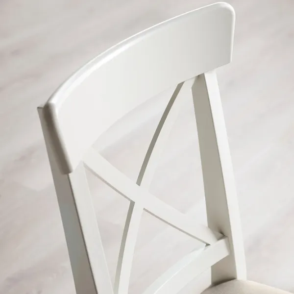 Обеденные стол со стульями Ikea Danderyd/Ingolf/Hallarp Прямоугольная / МДФ / Белый photo 6