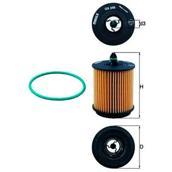 Масляный фильтр Mahle OX 258D MHL-OX 258D photo 3 Масляный фильтр Mahle OX 258D MHL-OX 258D photo 3