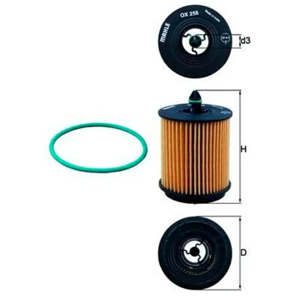 Масляный фильтр Mahle OX 258D MHL-OX 258D photo 3 Масляный фильтр Mahle OX 258D MHL-OX 258D photo 3