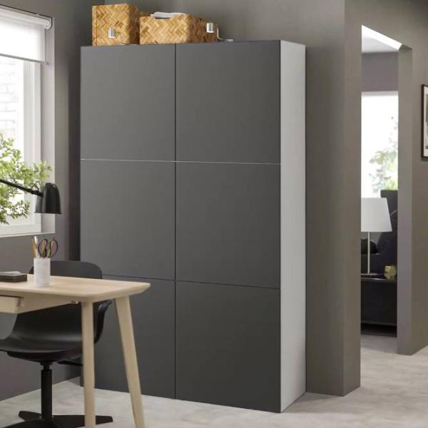 Dulap cu polițe Ikea Besta/Lappviken 193 x 120 x 42 / MDF / Gray photo 3
