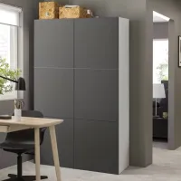 Шкаф с полками Ikea Besta/Lappviken 193 x 120 x 42см / МДФ / Серый photo 3