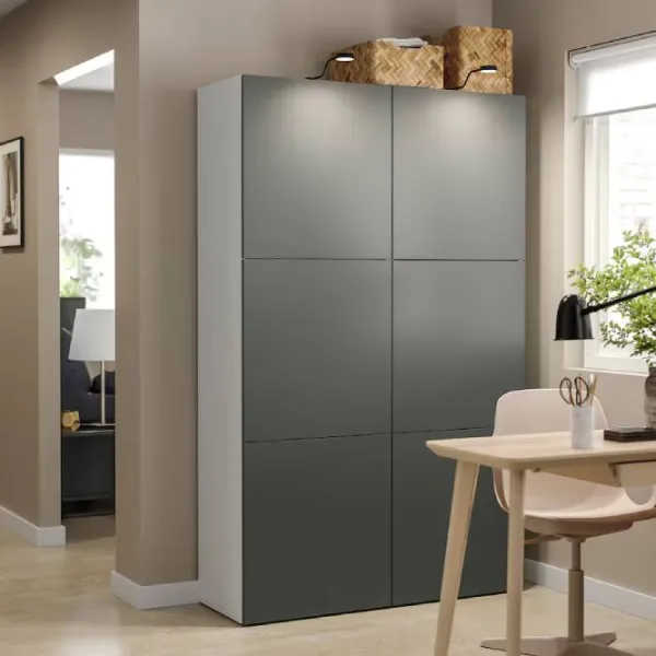 Dulap cu polițe Ikea Besta/Lappviken 193 x 120 x 42 / MDF / Gray photo 4