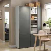 Шкаф с полками Ikea Besta/Lappviken 193 x 120 x 42см / МДФ / Серый photo 5