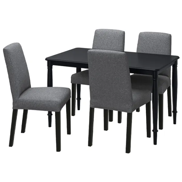 Обеденные стол со стульями Ikea Danderyd/Bergmund/Gunnared Прямоугольная / МДФ / Черный photo 1 Обеденные стол со стульями Ikea Danderyd/Bergmund/Gunnared Прямоугольная / МДФ / Черный photo 1