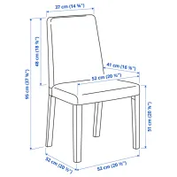 Обеденные стол со стульями Ikea Danderyd/Bergmund/Gunnared Прямоугольная / МДФ / Черный photo 5