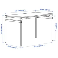 Set masă și scaune Ikea Grasala/Adde Pătrată / PAL / Gray photo 2