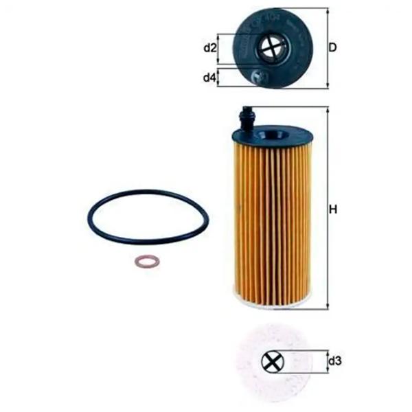 Масляный фильтр Mahle OX 404D MHL-OX 404D photo 3