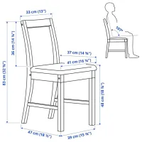 Set masă și scaune Ikea Pinntorp/Katorp Pătrată / MDF / Wood photo 5