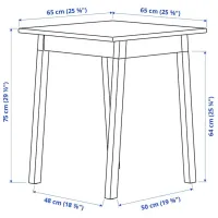 Set masă și scaune Ikea Pinntorp/Katorp Pătrată / MDF / Wood photo 6