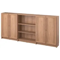 Dulap cu polițe Ikea Billy/Oxberg 106 x 240 x 30 / MDF / Stejar