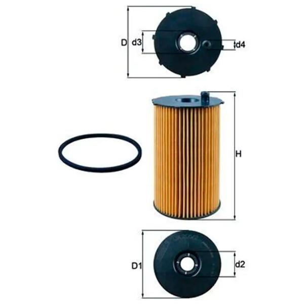 Масляный фильтр Mahle OX 205/2D MHL-OX 205/2D photo 2