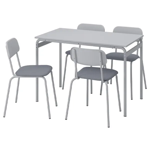 Обеденные стол со стульями Ikea Grasala Квадратная / ДСП / Серый photo 1