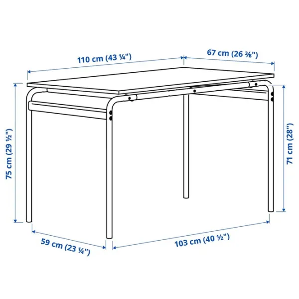 Обеденные стол со стульями Ikea Grasala Квадратная / ДСП / Серый photo 8