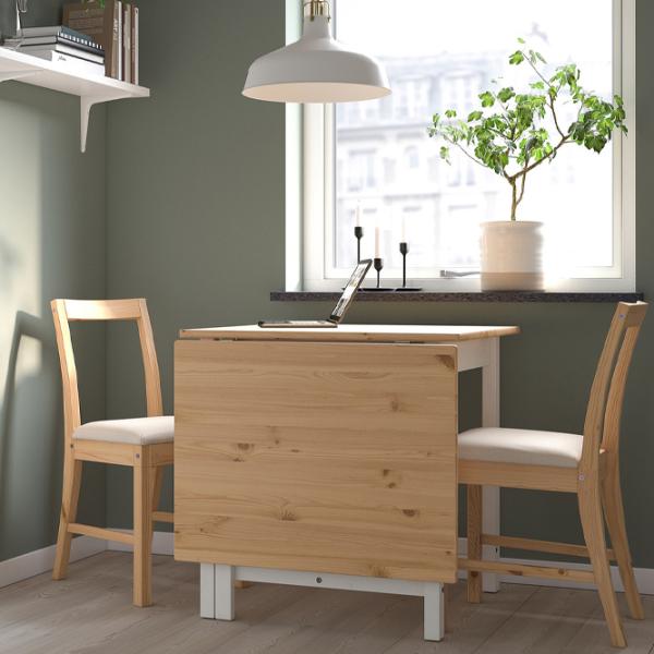 Set masă și scaune Ikea Pinntorp/Katorp Pătrată / MDF / Light Brown photo 3