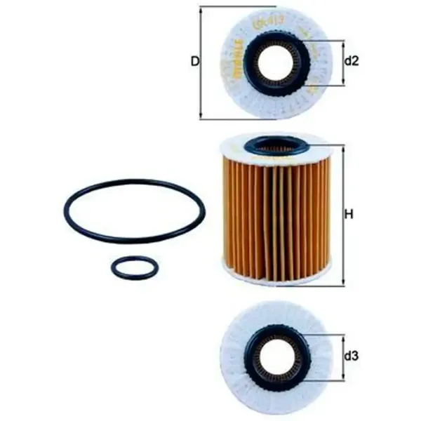 Масляный фильтр Mahle OX 413D1 MHL-OX 413D1 photo 3 Масляный фильтр Mahle OX 413D1 MHL-OX 413D1 photo 3