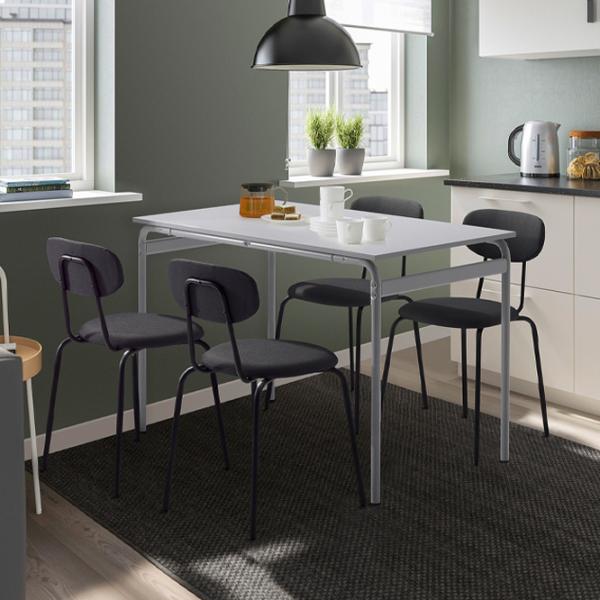 Обеденные стол со стульями Ikea Grasala/Ostano/Remmarn Квадратная / ДСП / Серый photo 5