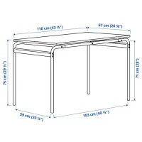 Set masă și scaune Ikea Grasala/Ostano/Remmarn Pătrată / PAL / Gray photo 6