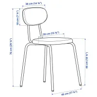 Set masă și scaune Ikea Grasala/Ostano/Remmarn Pătrată / PAL / Gray photo 7